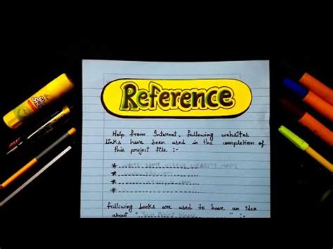 what is reference in project writing
