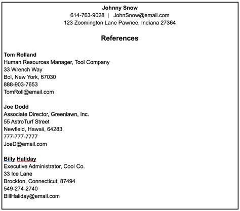 what is reference name in cv