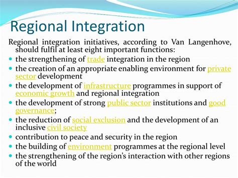 what is regional integration