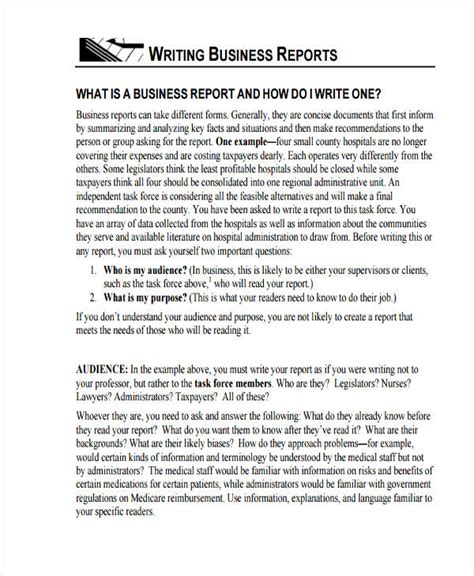what is report writing and examples