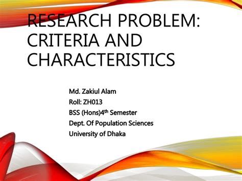 what is research problem slideshare