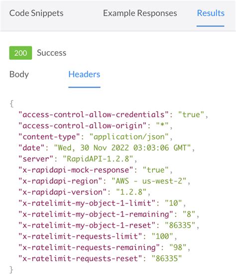 what is response header in api