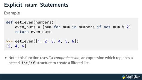 what is return mean in python