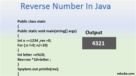 what is reverse number in java