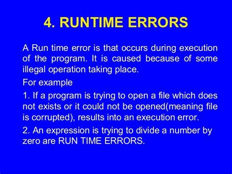 what is run time error in programming