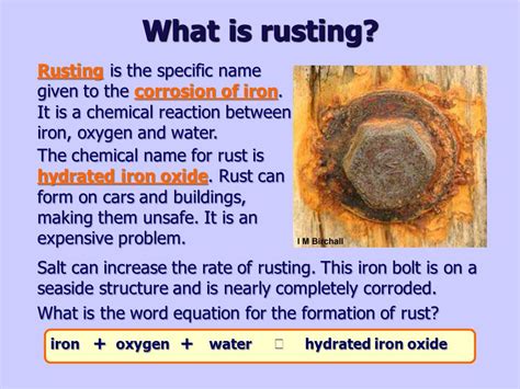 what is rusting class 10 notes