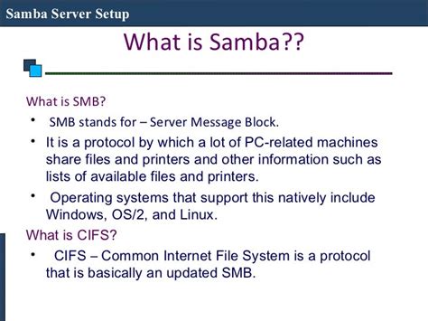 what is samba used for in linux