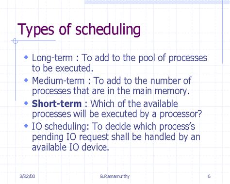 what is scheduling and its types