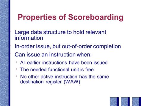 what is scoreboarding in computer architecture