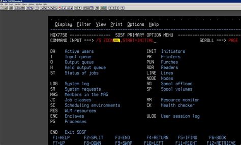 what is sdsf in mainframe