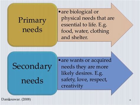 what is secondary needs examples