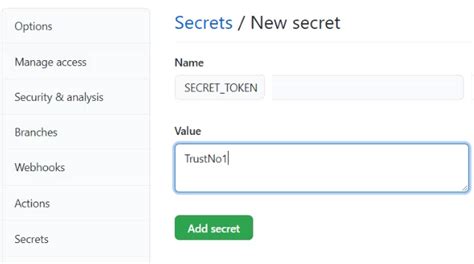 what is secrets github_token