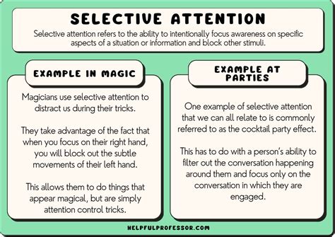 what is selective attention example