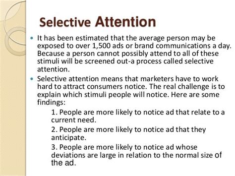what is selective attention in communication