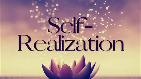 what is self realization meaning
