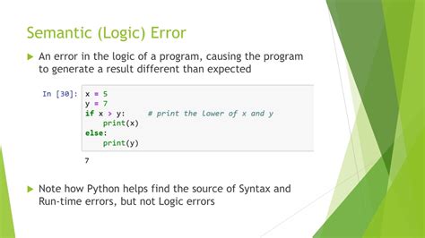 what is semantic error in programming