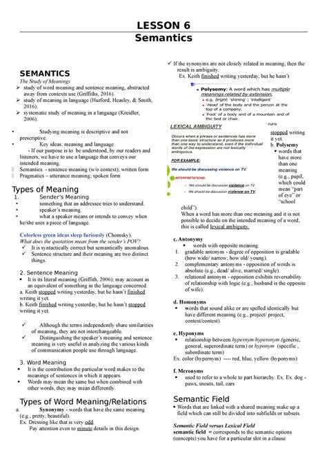 what is semantics in purposive communication