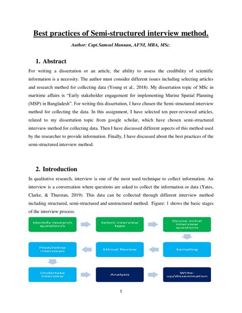 what is semi structured interview in research pdf