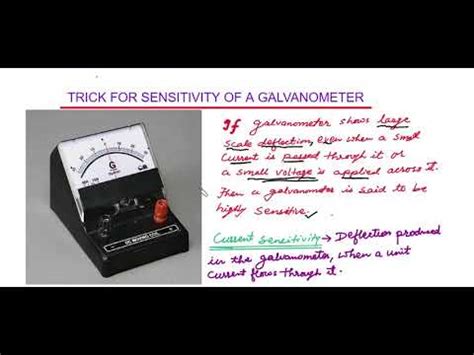 what is sensitivity of galvanometer