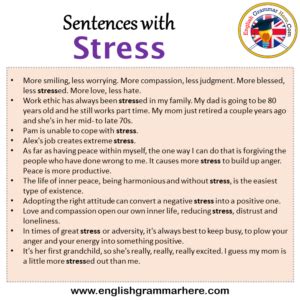 what is sentence stress explain with examples