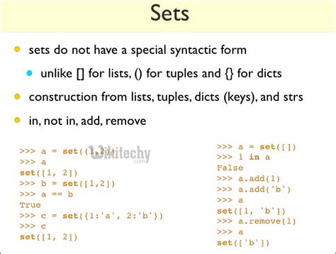 what is sets in python explain different set methods with example