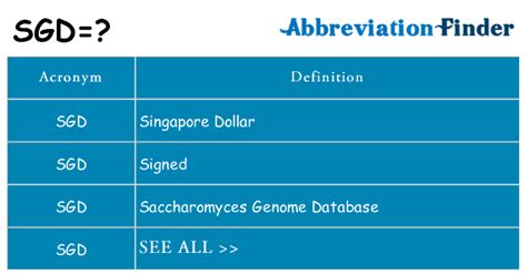 what is sgd means