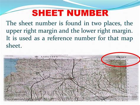 what is sheet number on a map