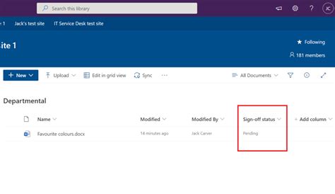 What Is Sign Off Status In Sharepoint