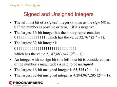 what is signed and unsigned integer in python
