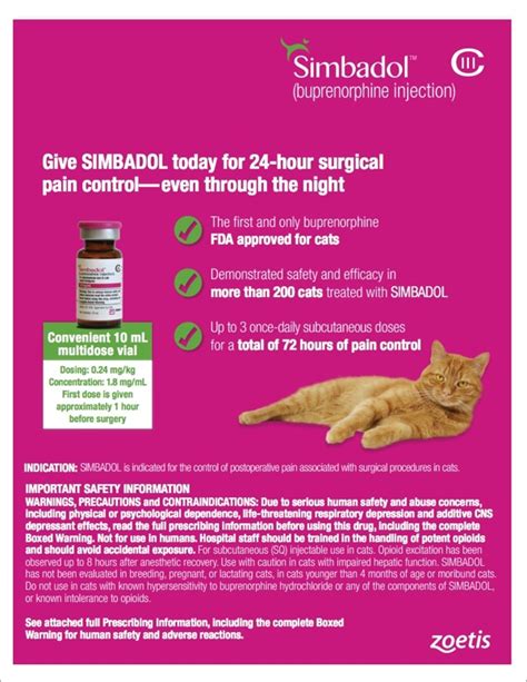 what is simbadol used for in cats