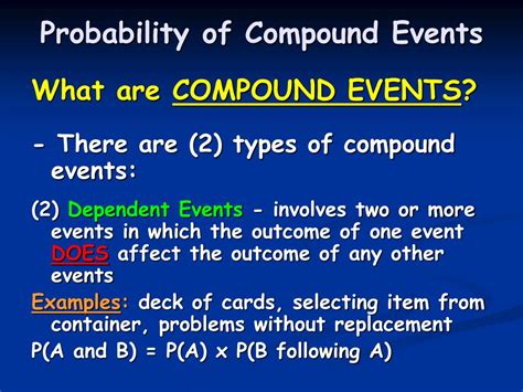 what is simple and compound event in probability