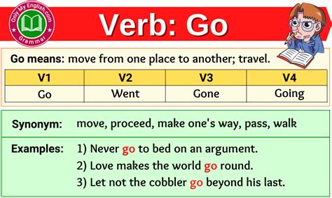 what is simple past form of go