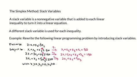 What Is Slack Variable In Simplex Method 