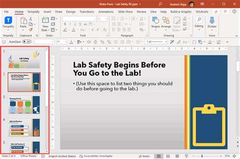what is slide pane in powerpoint presentation