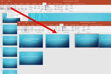 what is slide sorter view in powerpoint presentation