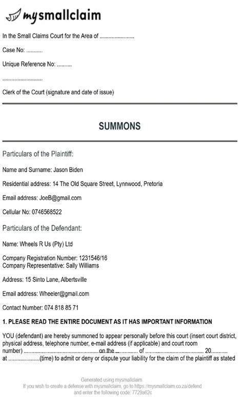 what is small claims court in south africa