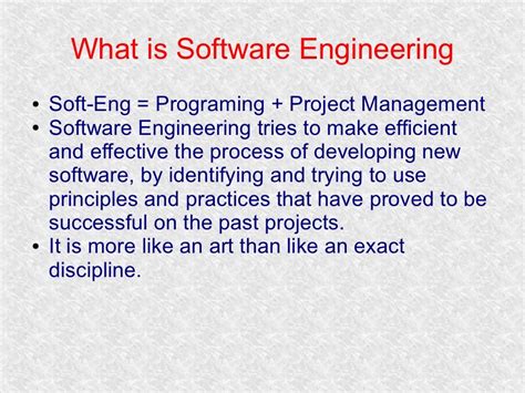 what is software engineering slideshare
