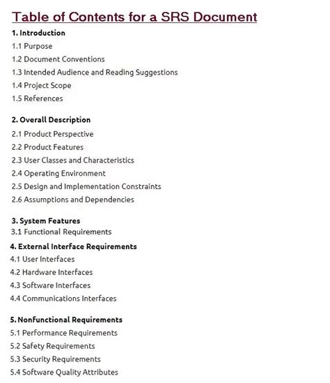 what is software requirement specification document