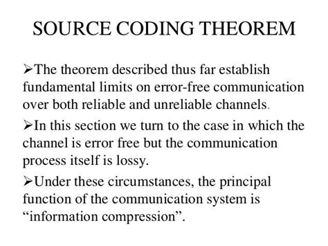 what is source coding theorem