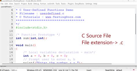 what is source file in c programming