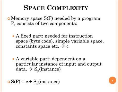 what is space complexity of a program