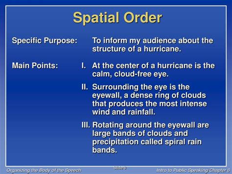 what is spatial organization in speech