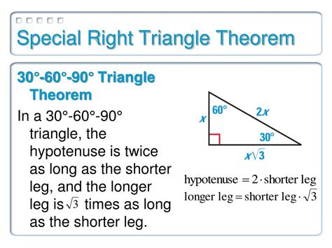 what is special right triangle theorem
