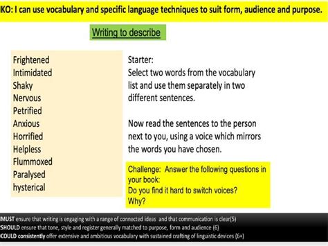 what is specific language in writing