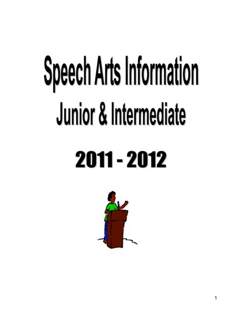 what is speech arts