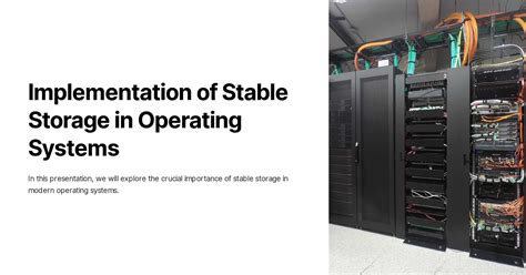 What Is Stable Storage