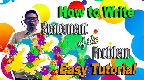 what is statement of the problem in research tagalog