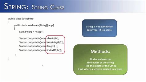 what is string class in java with example