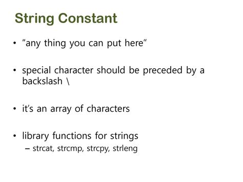 What Is String Constant