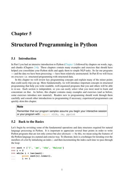 what is structured programming in python